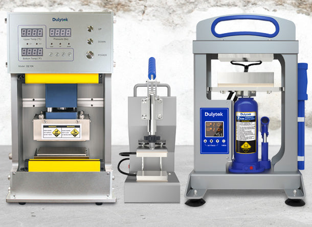 Dulytek Heat Presses, Hydraulic, Manual, Hybrid, Pneumatic, Various Sizes and Capacity - from 0.5 to 20 Ton