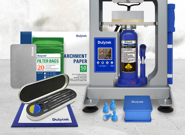 Dulytek Rosin Heat Press Bundles with Accessories, Tools, Kits, and Supplies such as Parchment Paper