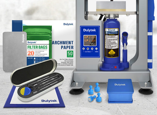 Dulytek Rosin Heat Press Bundles with Accessories, Tools, Kits, and Supplies such as Parchment Paper
