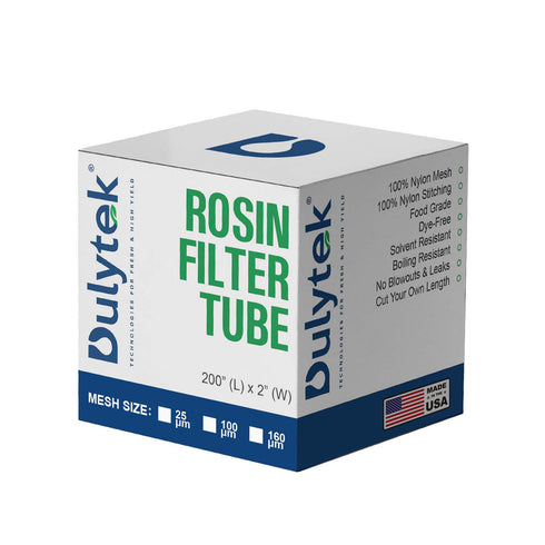 Dulytek® Premium Nylon Rosin Filter Tube, 2" x 200" Roll, Various Micron Mesh Sizes Available