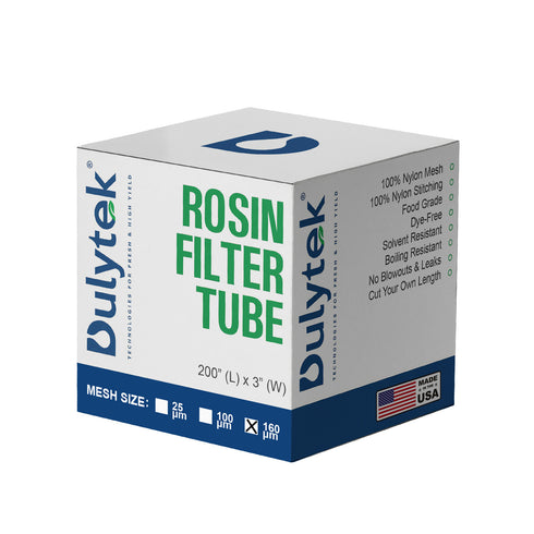 Dulytek® Premium Nylon Rosin Filter Tube, 3" x 200" Roll, Various Micron Mesh Sizes Available