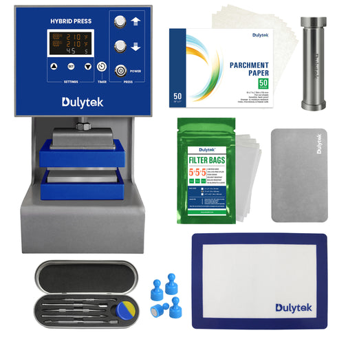 Dulytek® DW8000 4-Ton Hybrid Rosin Press and Accessories Bundle