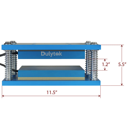 Dulytek® Retrofit Rosin Heat Caged Plate Kit, 3" x 8" Food-Grade Anodized Aluminum Dual Heating Plates, for 15 - 30 Ton Shop Presses