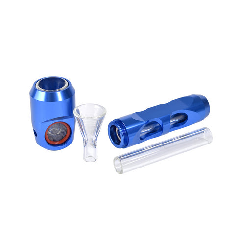 Dulytek® Shockproof Glass and Metal Pollen Bowl Pipe