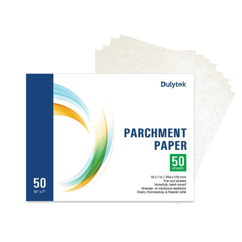 Renewed Dulytek® 50-Sheet Parchment Paper, Pre-Cut 10" x 7"